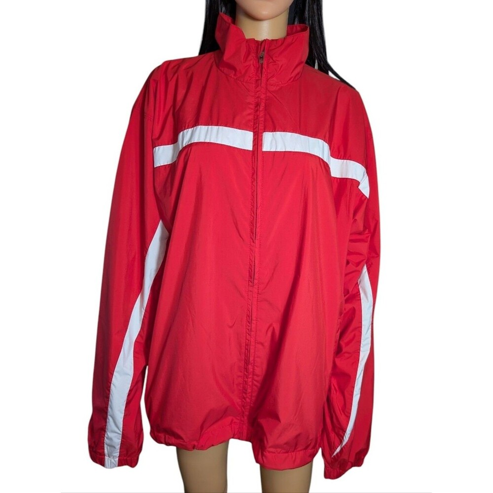 Champion Bright Red Windbreaker Jacket